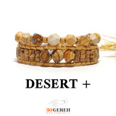 ست دستبند سنگی اصل جاسپر پیکچر دو تایی