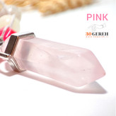 گردنبند خاص سنگ اصل معدنی فانتزی دخترانه رنگ صورتی