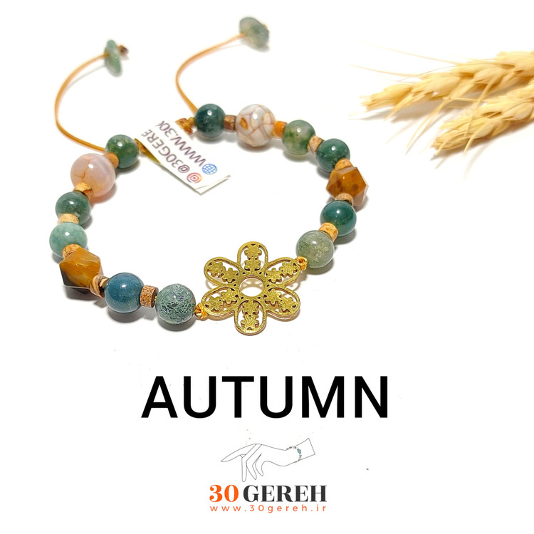 دستبند سنگ معدنی اصل با پلاک استیل فری سایز شناسنامه دار