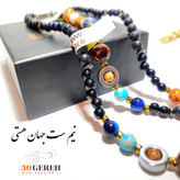 نیم ست گردنبند و دستبند سنگی اصل سیارات منظومه شمسی