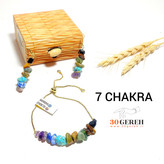 نیمست دستبند گوشواره سنگی اصل و استیل رنگ ثابت هفت چاکرا معدنی