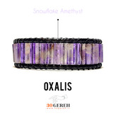 دستبند سنگ آمیتیست اصل دستبند اکسالیس سنگ تراش لوله ای و واشری آمیتیست اصل برزیل