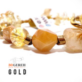 دستبند سنگی سیترین اصل با پلاک بوفالو دستبند سنگی خاص طلا