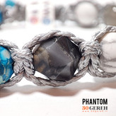 دستبند سنگی اصل 5 سنگ فیروزه هائولیت لابرادوریت بوتسوانا جاسپر دستبند خیال