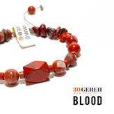 دستبند سنگی جاسپر قرمز اصل دستبند خون سنگ جاسپر درجه یک