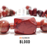 دستبند سنگی جاسپر قرمز اصل دستبند خون سنگ جاسپر درجه یک