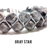 دستبند سنگ اصل جاسپر نقشه و لارویکیت تراش استار دستبند سنگ و چرم ستاره خاکستری