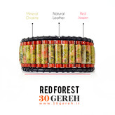 دستبند سنگی اصل و معدنی اوناکیت و جاسپر قرمز دستبند جنگل سرخ