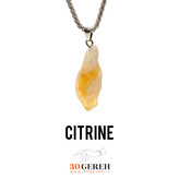 گردنبند سنگ سیترین معدنی تراش راف اصلی