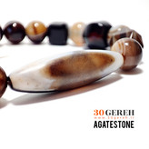 دستبند سنگی اصل و خاص کشی انواع سنگ عقیق معدنی و طبیعی