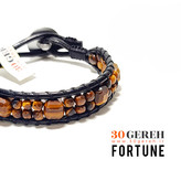 دستبند سنگی و چرم چشم ببر اصل و معدنی هندوستان تراش خاص جواهری