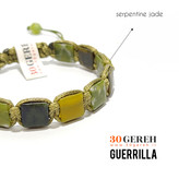 دستبند سنگی یشم سرپانتین اصل معدنی درجه یک تراش خاص مربعی دستبند چریک