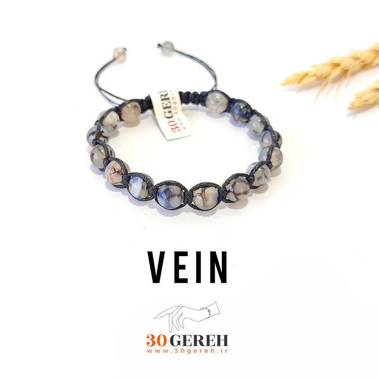 دستبند سنگی عقیق شجر ترکیده اصل عقیق دراگون بافت چرمی دستبند رگ