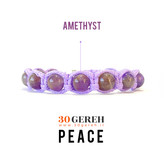 دستبند سنگی آمیتیست اصل معدنی بافت چرمی خاص دستبند صلح