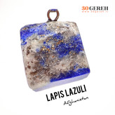 گردنبند سنگی لاجورد تراش راف اصل معدنی با زنجیر استیل رایگان