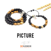 ست گردنبند و دستبند سنگی جاسپر پیکچر اصل و معدنی تمام سنگ