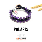 دستبند سنگی آمیتیست اصل و عقیق سیاه اصل معدنی دستبند پولاریس