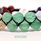 دستبند سنگی دو ردیفه هفت چاکرای اصل و معدنی تراش استار دستبند هفت رنگ