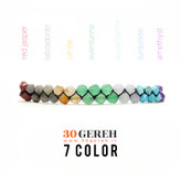 دستبند سنگی دو ردیفه هفت چاکرای اصل و معدنی تراش استار دستبند هفت رنگ