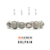 دستبند سنگی با بافت چرمی سنگ جاسپر پیکاسو اصل دستبند دلفین