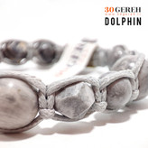 دستبند سنگی با بافت چرمی سنگ جاسپر پیکاسو اصل دستبند دلفین