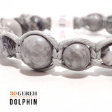 دستبند سنگی با بافت چرمی سنگ جاسپر پیکاسو اصل دستبند دلفین