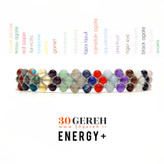 دستبند سنگی سه ردیفه انرژی پلاس با سنگ های مینیاتوری درجه یک و اصل معدنی دستبند 19 سنگ خاص