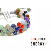 دستبند سنگی سه ردیفه انرژی پلاس با سنگ های مینیاتوری درجه یک و اصل معدنی دستبند 19 سنگ خاص