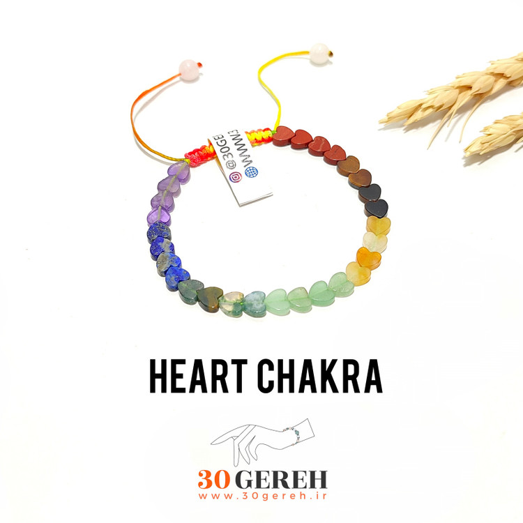 دستبند سنگی هفت چاکرای اصل با جدیدترین تراش سنگ های معدنی دستبند سنگ قلب چاکرا