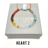 دستبند هفت چاکرا اصل با سنگ های معدنی تراش جدید قلب تختذ