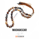 تسبیح سنگی اصل درجه یک سنگ عقیق ماداگاسکار اورجینال