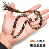 تسبیح سنگی اصل درجه یک سنگ عقیق ماداگاسکار اورجینال