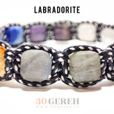 دستبند سنگی هفت چاکرا تراش جواهری باکسی بافت دو رنگ خاص دستبند خلاقیت