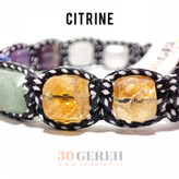 دستبند سنگی هفت چاکرا تراش جواهری باکسی بافت دو رنگ خاص دستبند خلاقیت