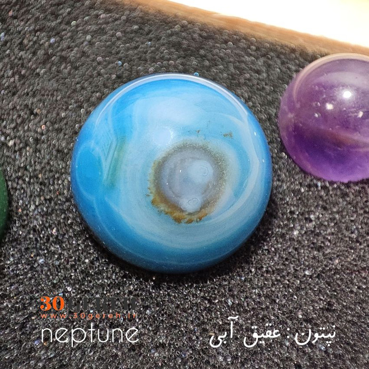 سنگ های اصل و معدنی شبیه سازی سیارات منظومه شمسی با جعبه چوبی مخصوص و کارت مشخصات