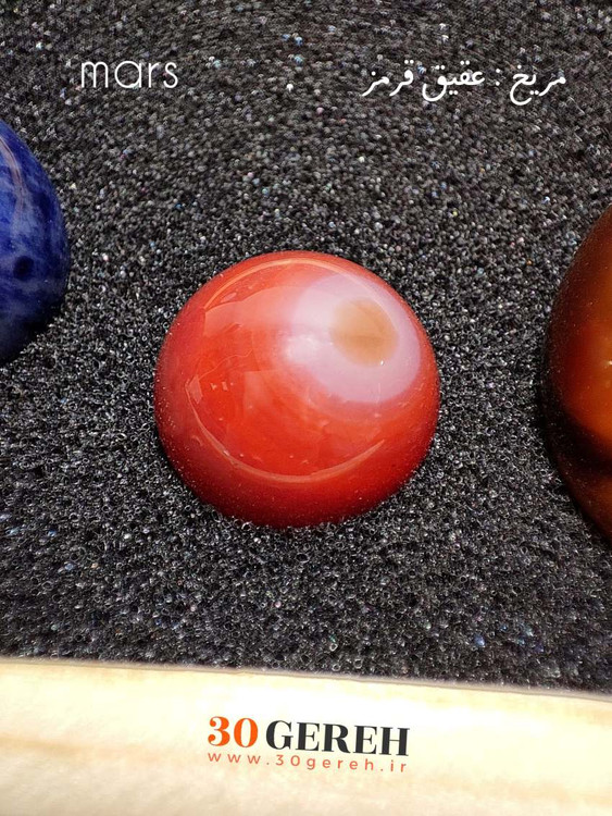 سنگ های اصل و معدنی شبیه سازی سیارات منظومه شمسی با جعبه چوبی مخصوص و کارت مشخصات