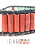 دستبند سنگ های آونتورین جاسپر قرمز کریستال کوارتز اصل معدنی اولین دستبند سنگی نشان پرچم ایران در کشور