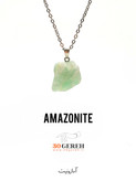 گردنبند سنگی راف آمازونیت طبیعی با کیفیت فوق العاده بالا