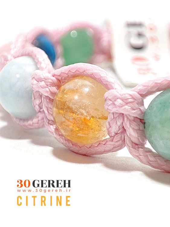 ست دستبند دوتایی ماه صورتی آکوامارین آمیتیست آپاتیت سیترین آونتورین رزکوارتز آمازونیت اصل و معدنی