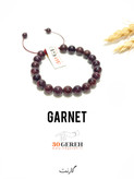 دستبند سنگ گارنت اصل و طبیعی با کیفیت بسیار بالا سایز 8 درشت