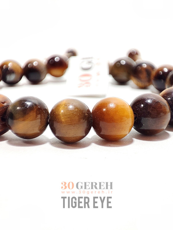 دستبند سنگ چشم ببر اثر معدنی قابل تنظیم زمانه و مردانه