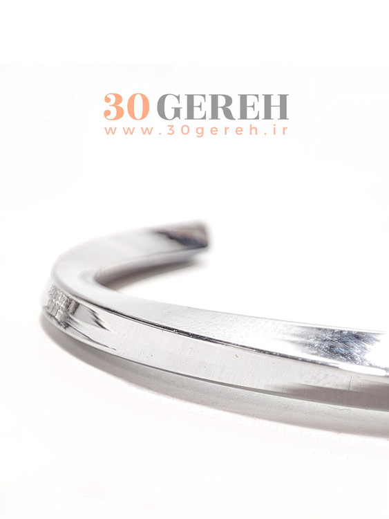 گردنبند و دستبند طرح پیچ نقره ای با زنجیر استیل ویتالی رنگ ثابت