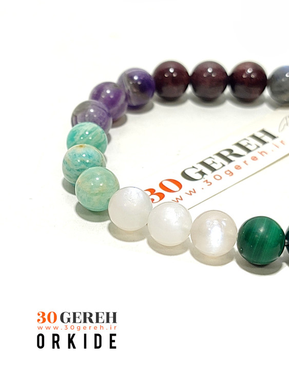 خاص ترین دستبند سنگی هفت چاکرای اصل طبیعی در ایران با کمیاب ترین سنگ ها