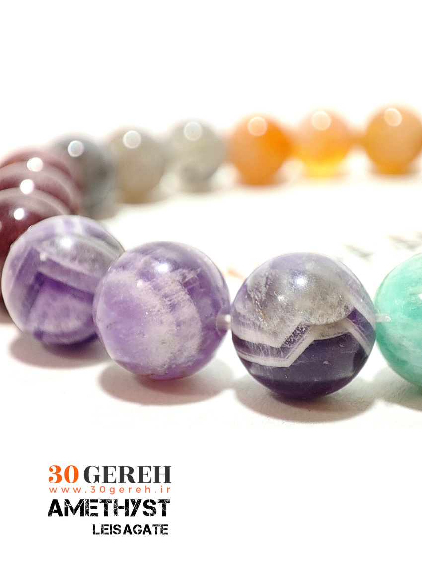 خاص ترین دستبند سنگی هفت چاکرای اصل طبیعی در ایران با کمیاب ترین سنگ ها