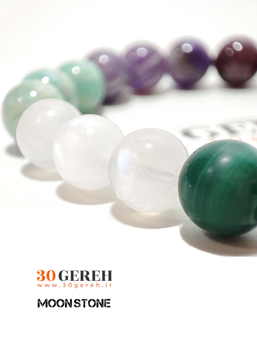 خاص ترین دستبند سنگی هفت چاکرای اصل طبیعی در ایران با کمیاب ترین سنگ ها