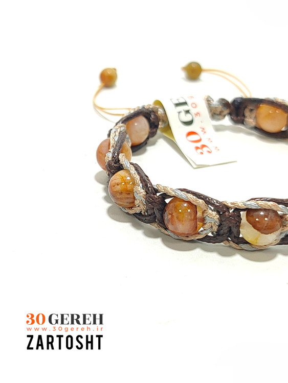 دستبند کوارتز هماتوئیدی طبیعی سنگ کوارتز هماتویید معدنی و اصل